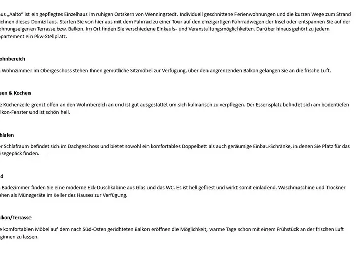 Aalto - Im Grund 13, App 5 Apartman *